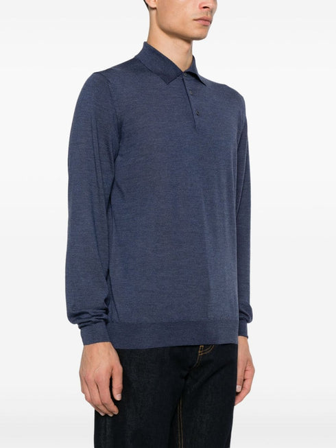 fine-knit polo shirt